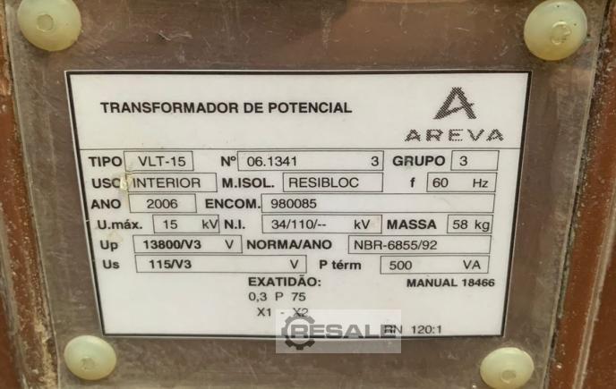 Maschine: AREVA POTENTIAL TRANSFORMER transformer