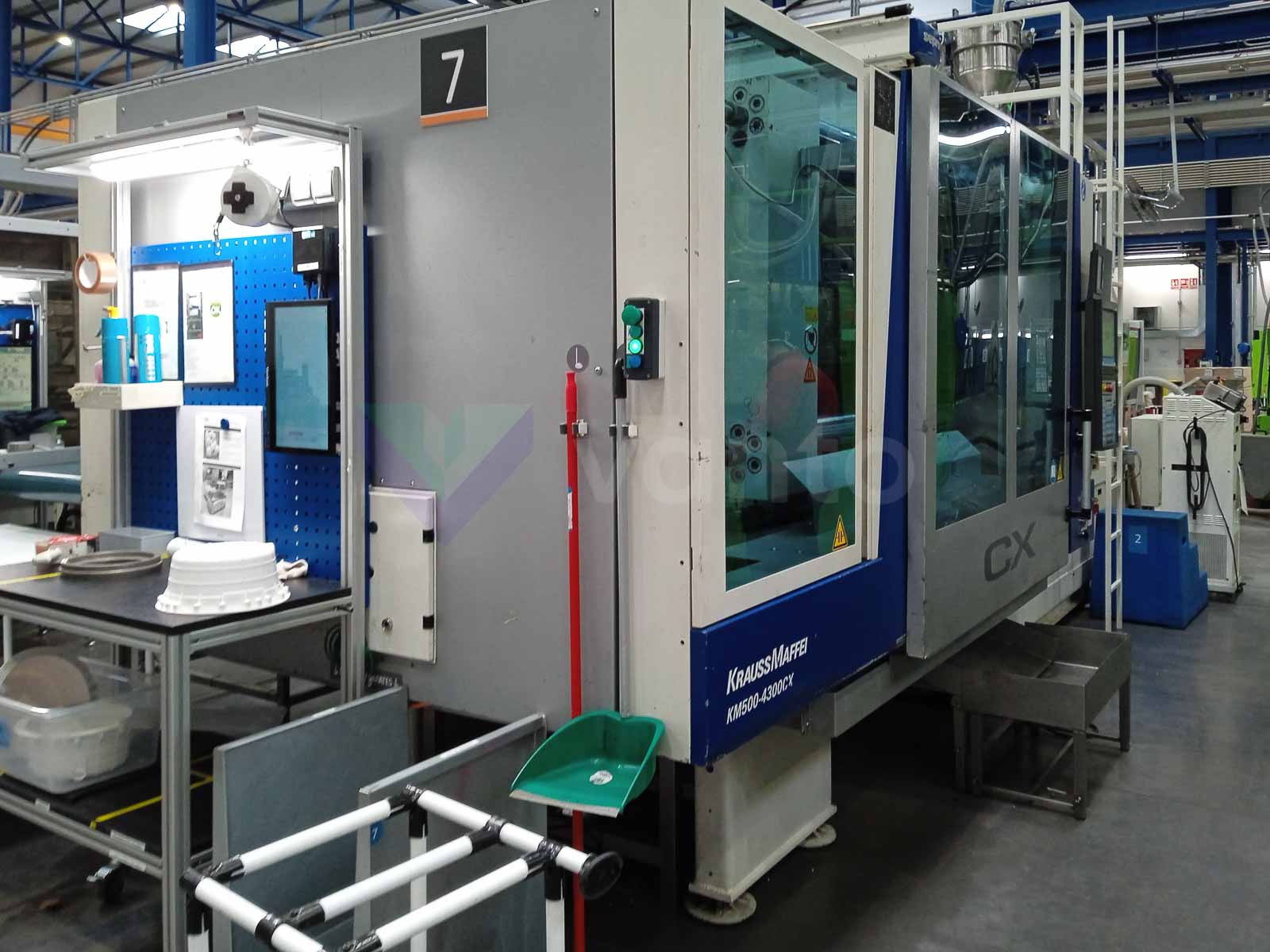 Maschine: KRAUSS MAFFEI KM 500-4300 CX injection molding machine 500t